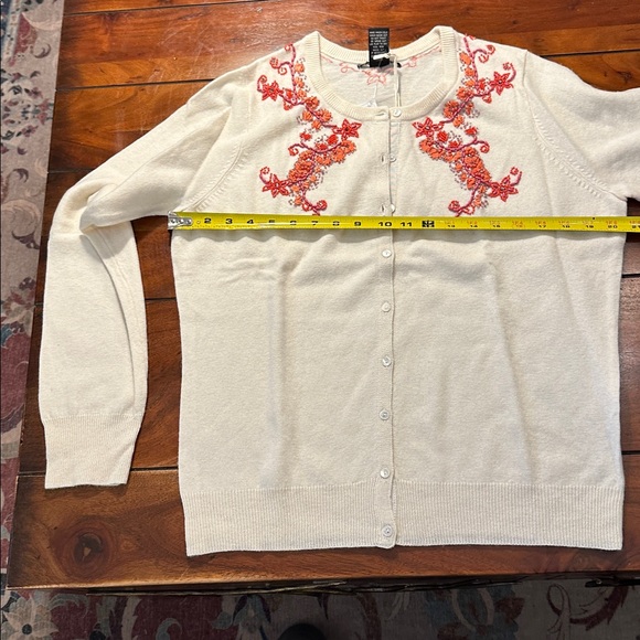 Lucky Brand Sweaters - Lucky Brand Women's beaded Cream Cardigan nwt 2-25-10